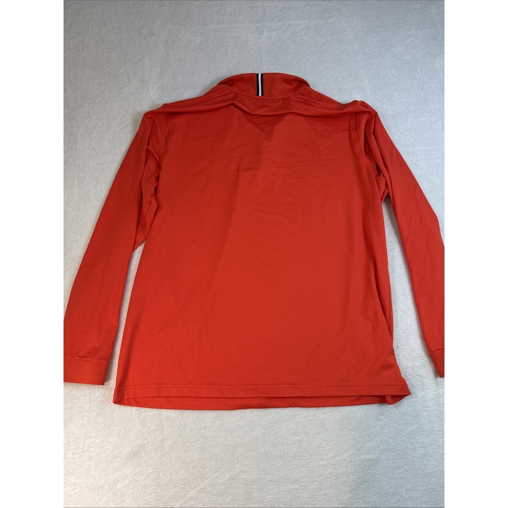 Under Armour Shirt Mens Extra Large 2XL Orange Long Sleeve Golf Polo Performance - Picture 7 of 7